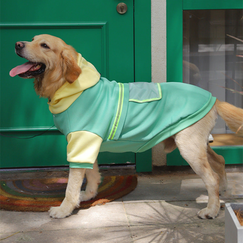 Stylish Pet Apparel | Fleece Sweater with Transparent Pocket for Large Dogs 1