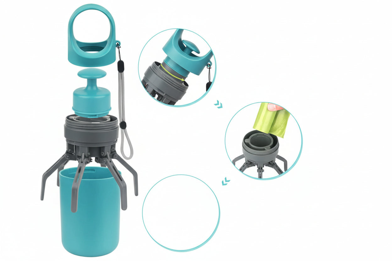 Portable Dog Pooper Scooper with Built-in Bag Dispenser | Compact Design for Effortless Waste Cleanup 8